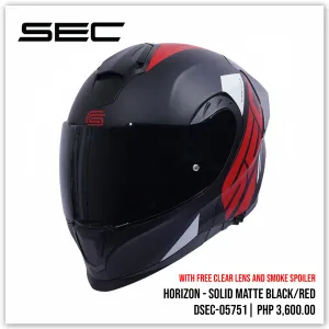 Horizon - Solid Matte Black   Red