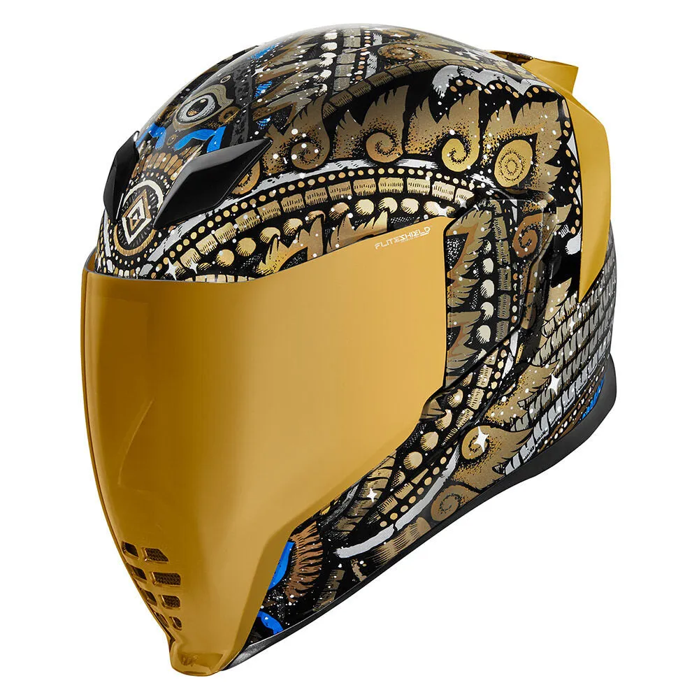 Icon Airflite Day Tripper Graphic Gold Full Face Helmet