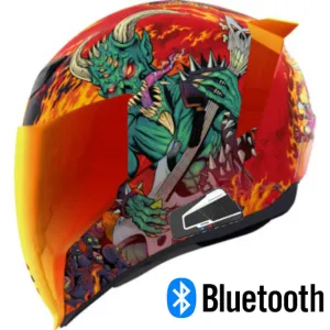 Icon Airflite Full Face Bluetooth Helmet Blegh MIPS Red