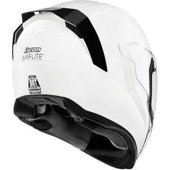 Icon Airflite Full Face Bluetooth Helmet Gloss White