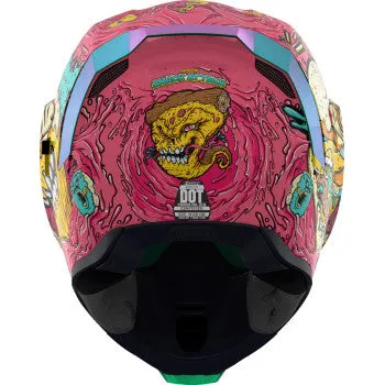 Icon Airflite Full Face Bluetooth Helmet Snack Attack MIPS Pink