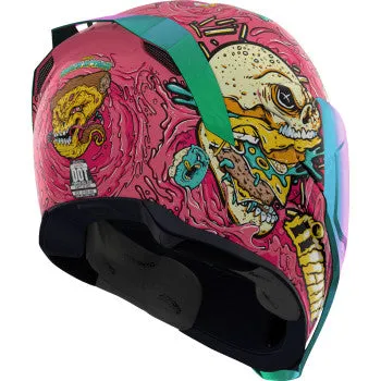 Icon Airflite Full Face Bluetooth Helmet Snack Attack MIPS Pink