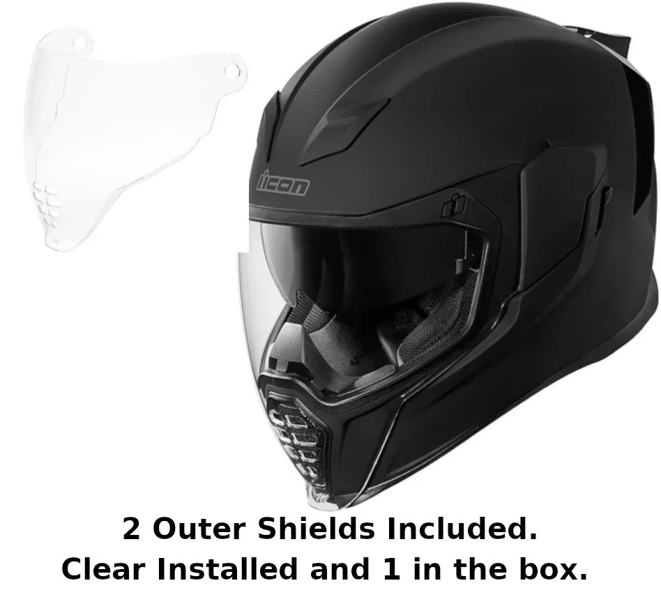 Icon Airflite Full Face Helmet Rubatone 2 Clear Shields