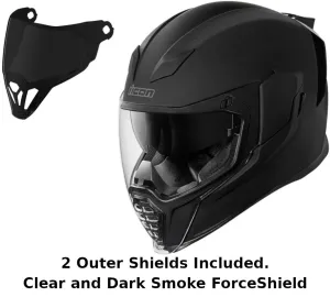 Icon Airflite Full Face Helmet Rubatone Dark Smoke Forceshield