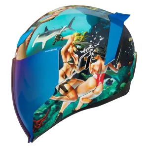 Icon Airflite Pleasuredome 4 Graphic Blue Full Face Helmet