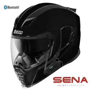 Icon Airflite Sena Spider BluetoothHelmet Gloss Black