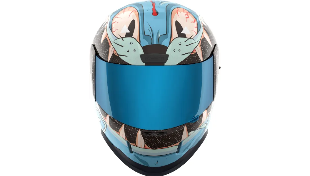 Icon Airform Full Face Bluetooth Helmet 9 Lives Blue