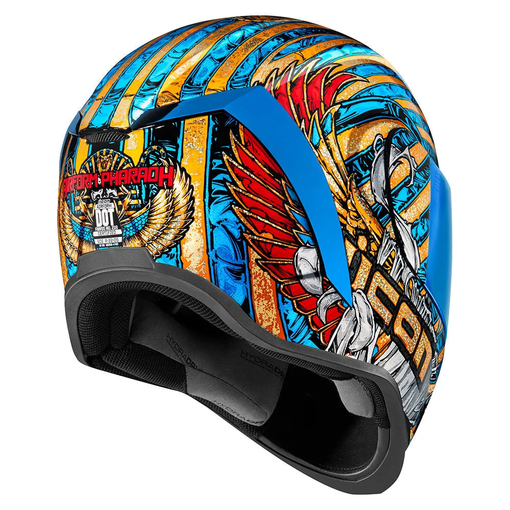 Icon Airform Full Face Bluetooth Helmet Airform Pharaoh Gold