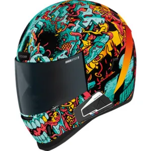 Icon Airform Full Face Bluetooth Helmet  Munchies MIPS Blue