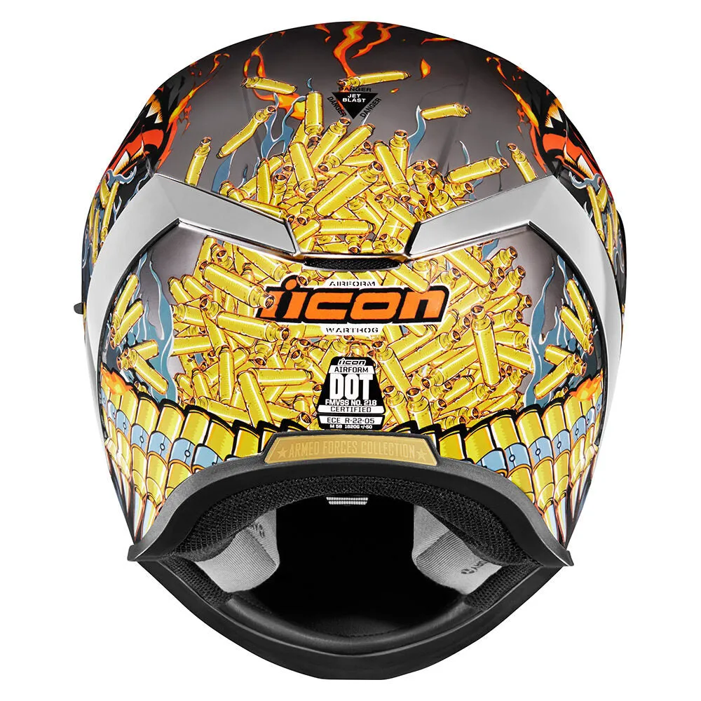Icon Airform Full Face Helmet Airform Warthog Silver