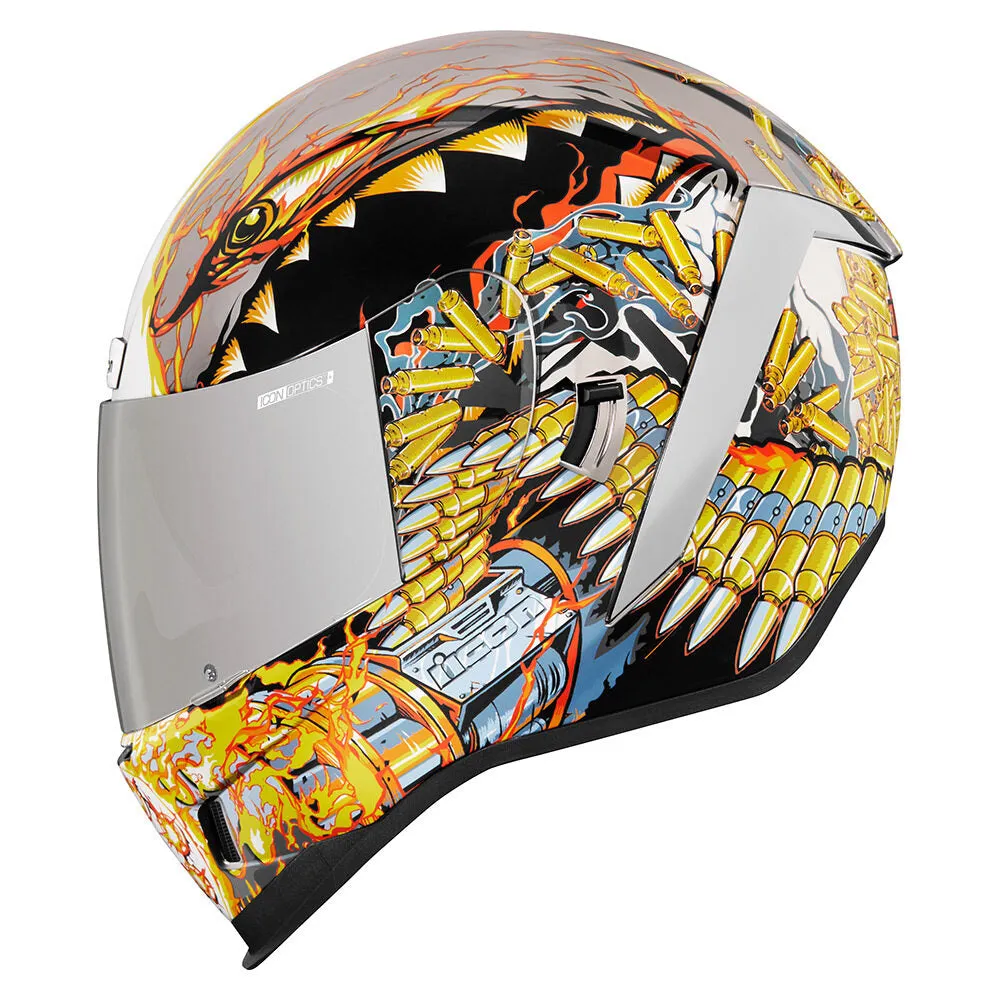 Icon Airform Full Face Helmet Airform Warthog Silver