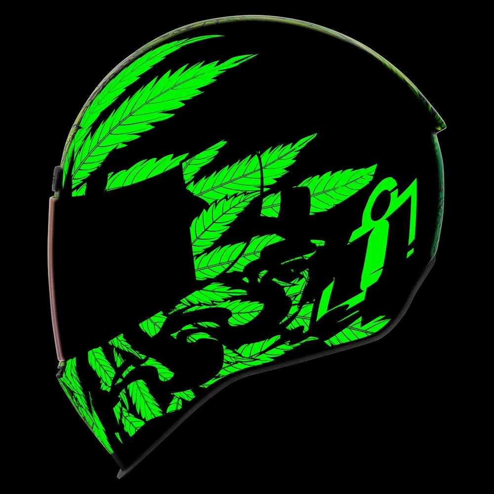 Icon Airform Ritemind Glow Green Full Face Bluetooth Helmet