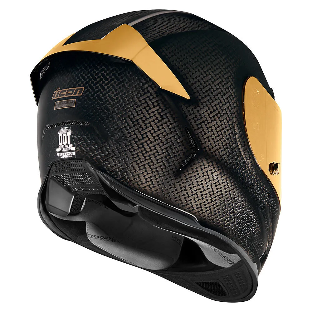 Icon Airframe Pro Bluetooth Helmet Carbon Gold