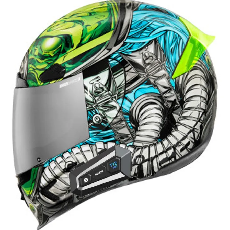 Icon Airframe Pro Full Face Bluetooth Helmet Outbreak Blue