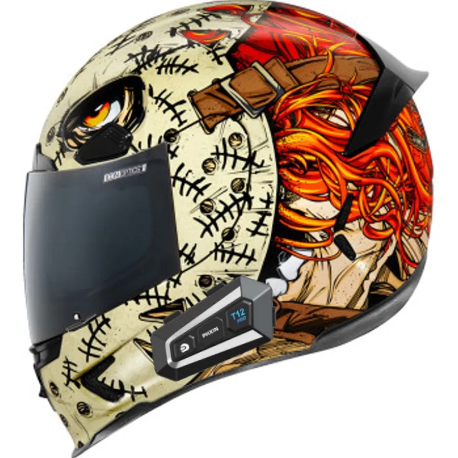 Icon Airframe Pro Full Face Bluetooth Helmet Top Shelf Red