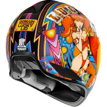 Icon Domain Full Face Bluetooth Helmet Lucky Lid 4 Red
