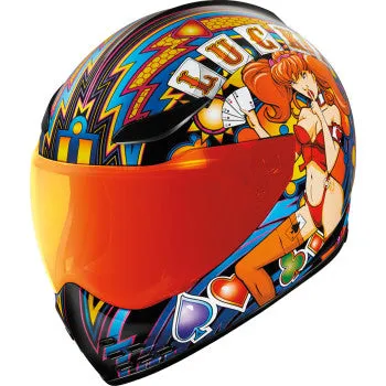 Icon Domain Full Face Bluetooth Helmet Lucky Lid 4 Red