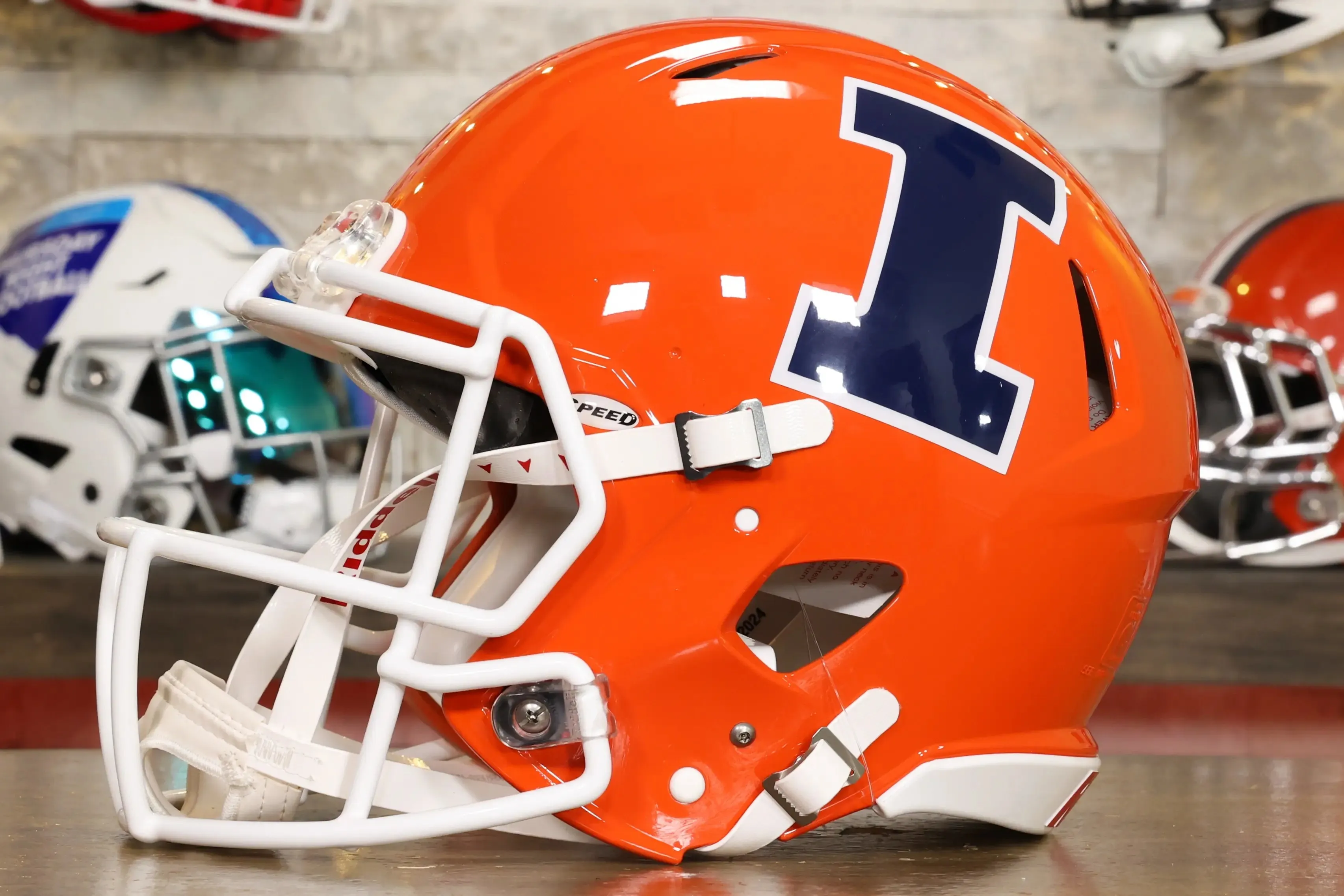 Illinois Fighting Illini Riddell Speed Authentic Helmet - Orange