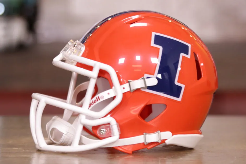 Illinois Fighting Illini Riddell Speed Mini Helmet - Orange