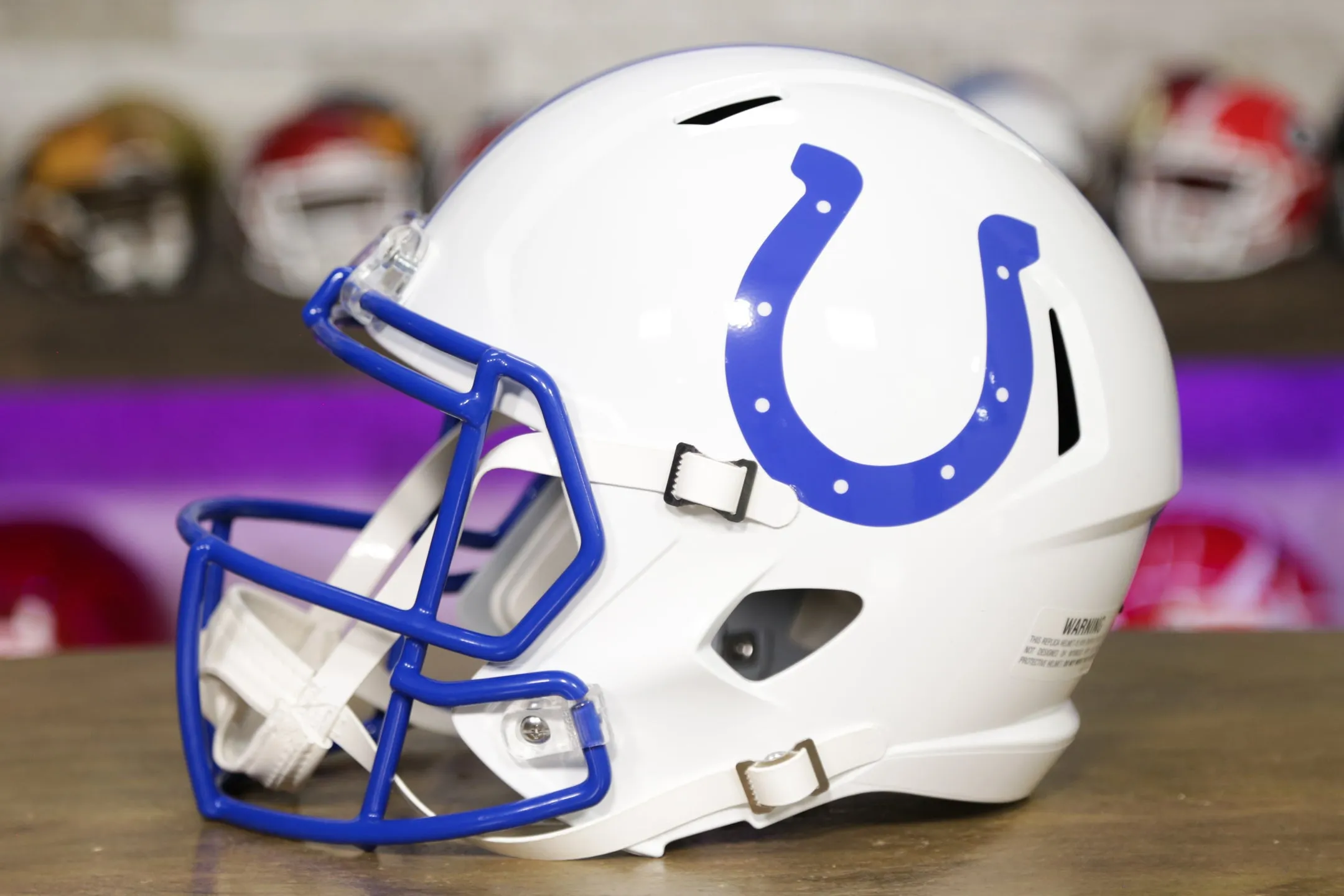 Indianapolis Colts Riddell Speed Display Helmet - 1995-2003 Throwback