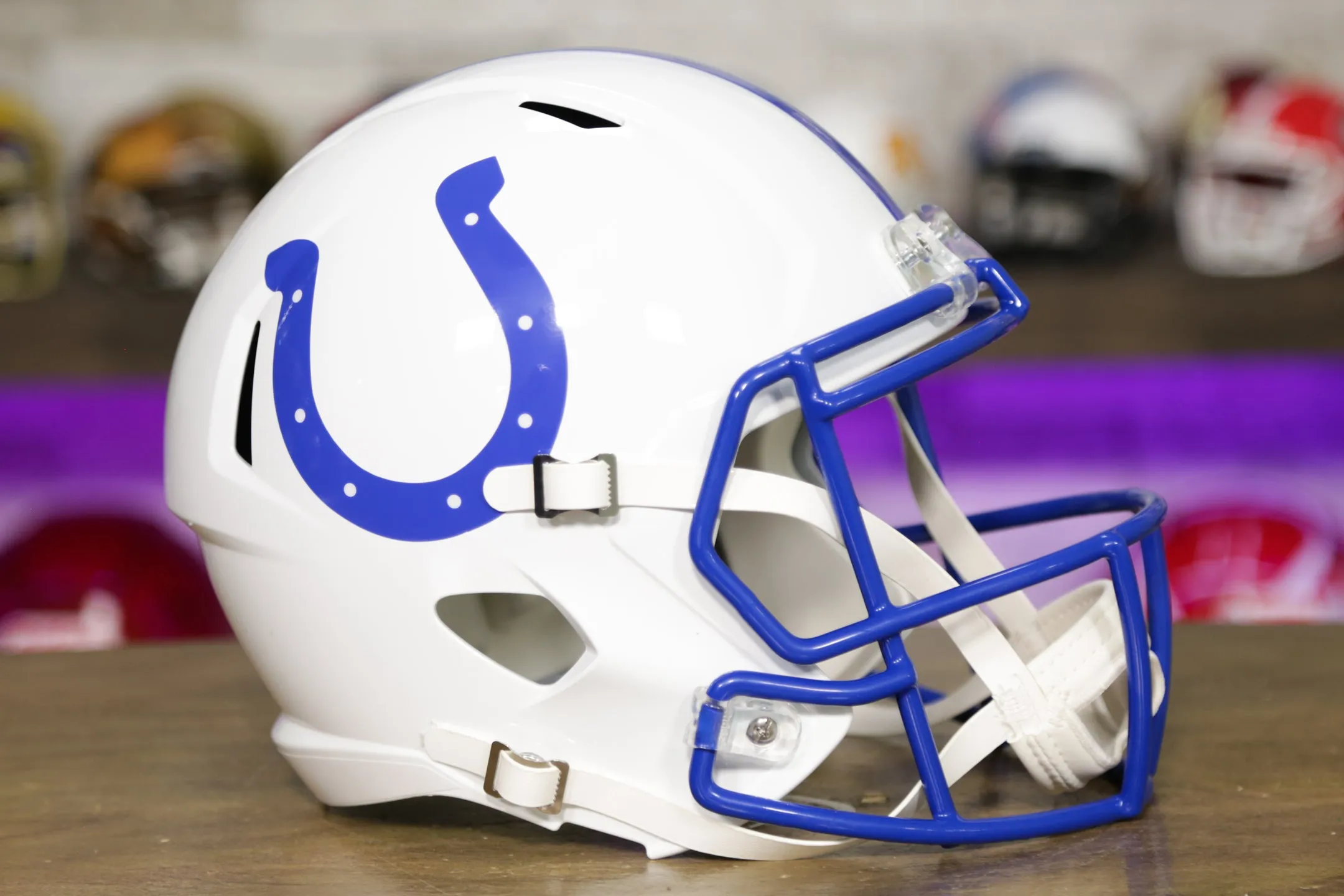 Indianapolis Colts Riddell Speed Display Helmet - 1995-2003 Throwback
