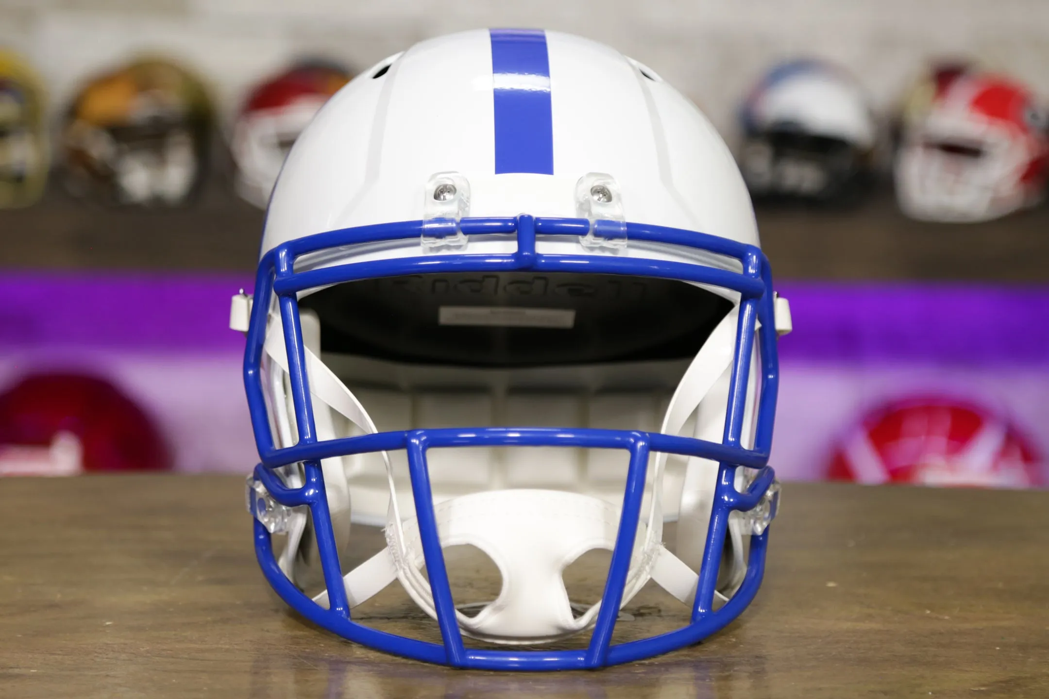 Indianapolis Colts Riddell Speed Display Helmet - 1995-2003 Throwback