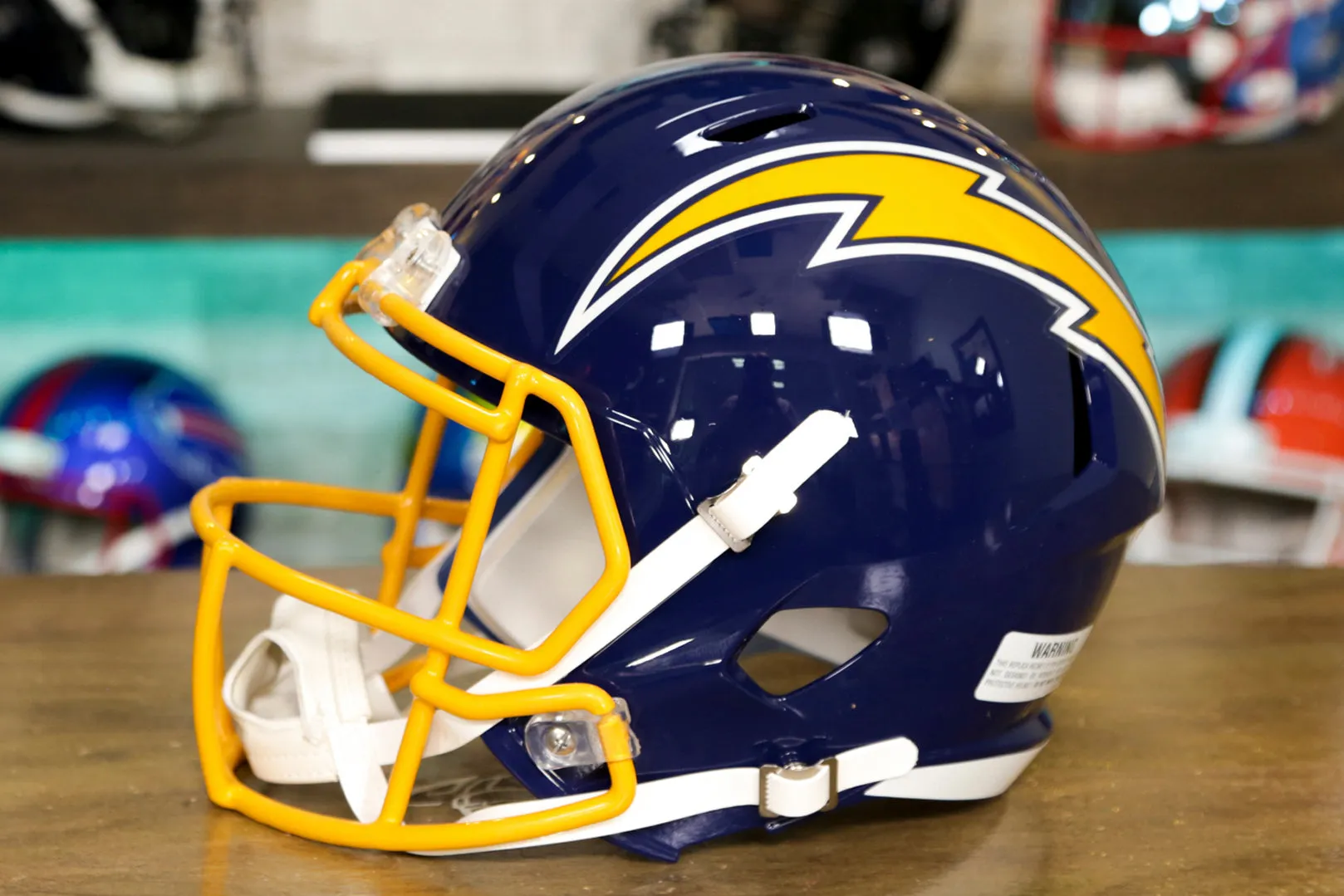 Los Angeles Chargers Riddell Speed Display Helmet - 1974-1987 Throwback