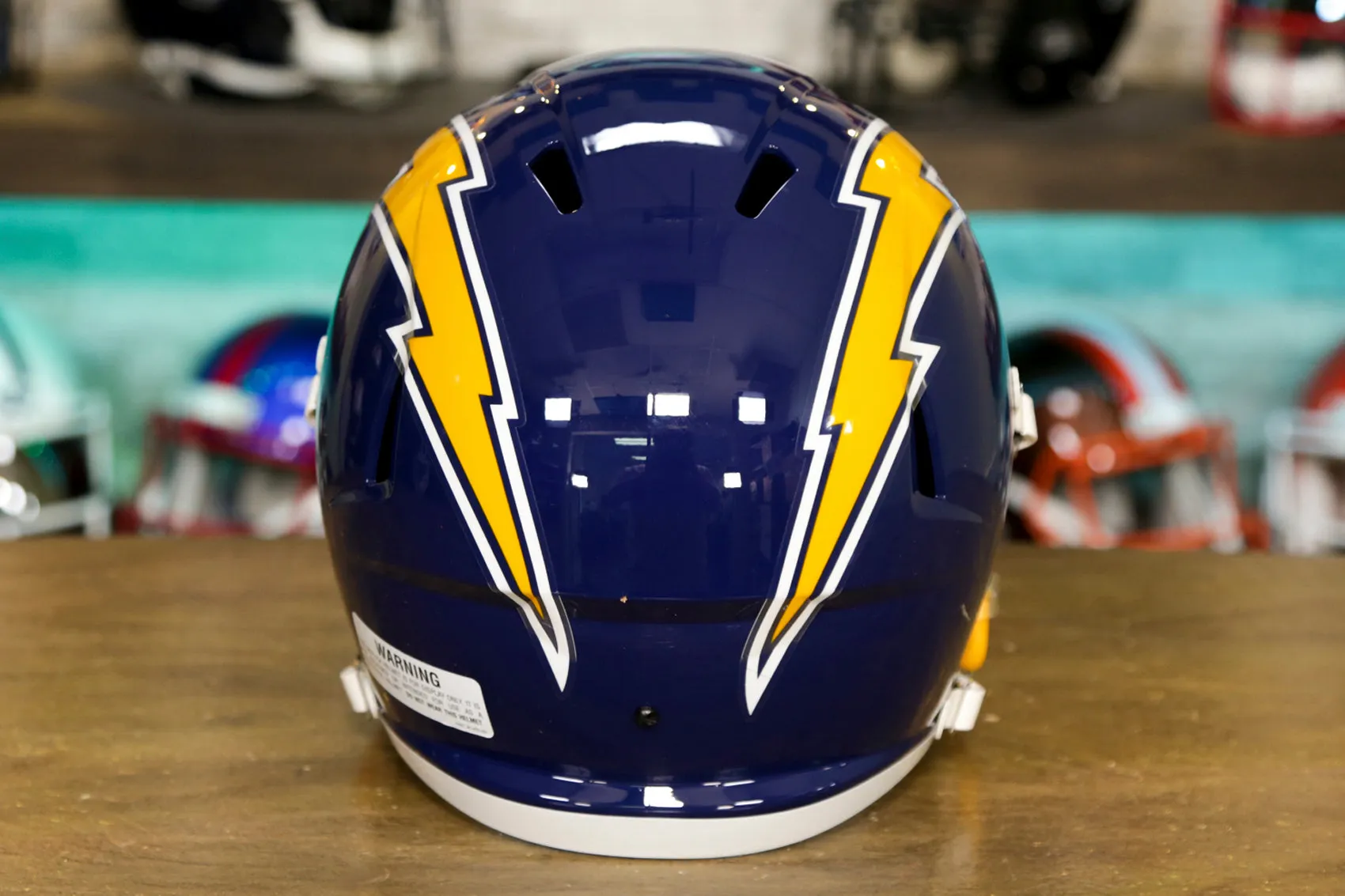 Los Angeles Chargers Riddell Speed Display Helmet - 1974-1987 Throwback