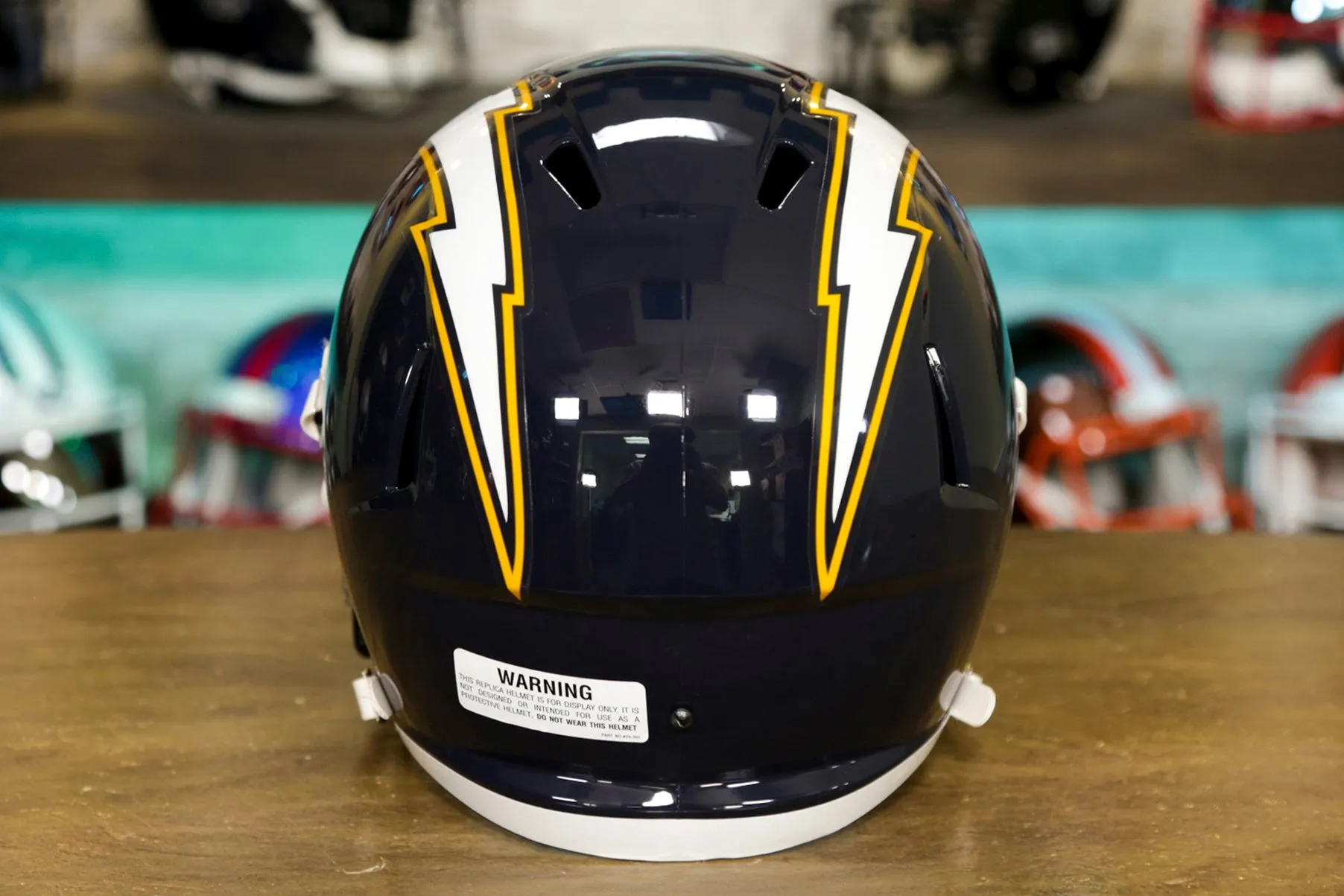 Los Angeles Chargers Riddell Speed Display Helmet - 1988-2006 Throwback