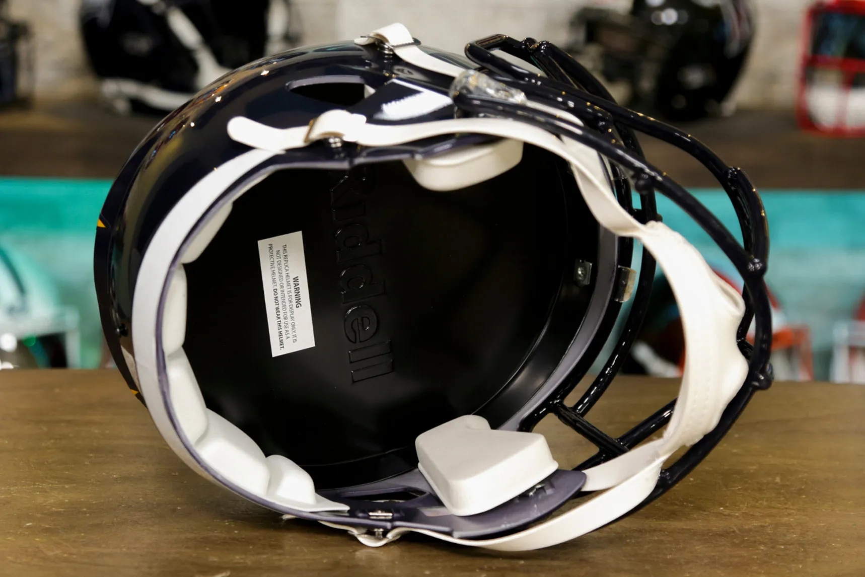 Los Angeles Chargers Riddell Speed Display Helmet - 1988-2006 Throwback