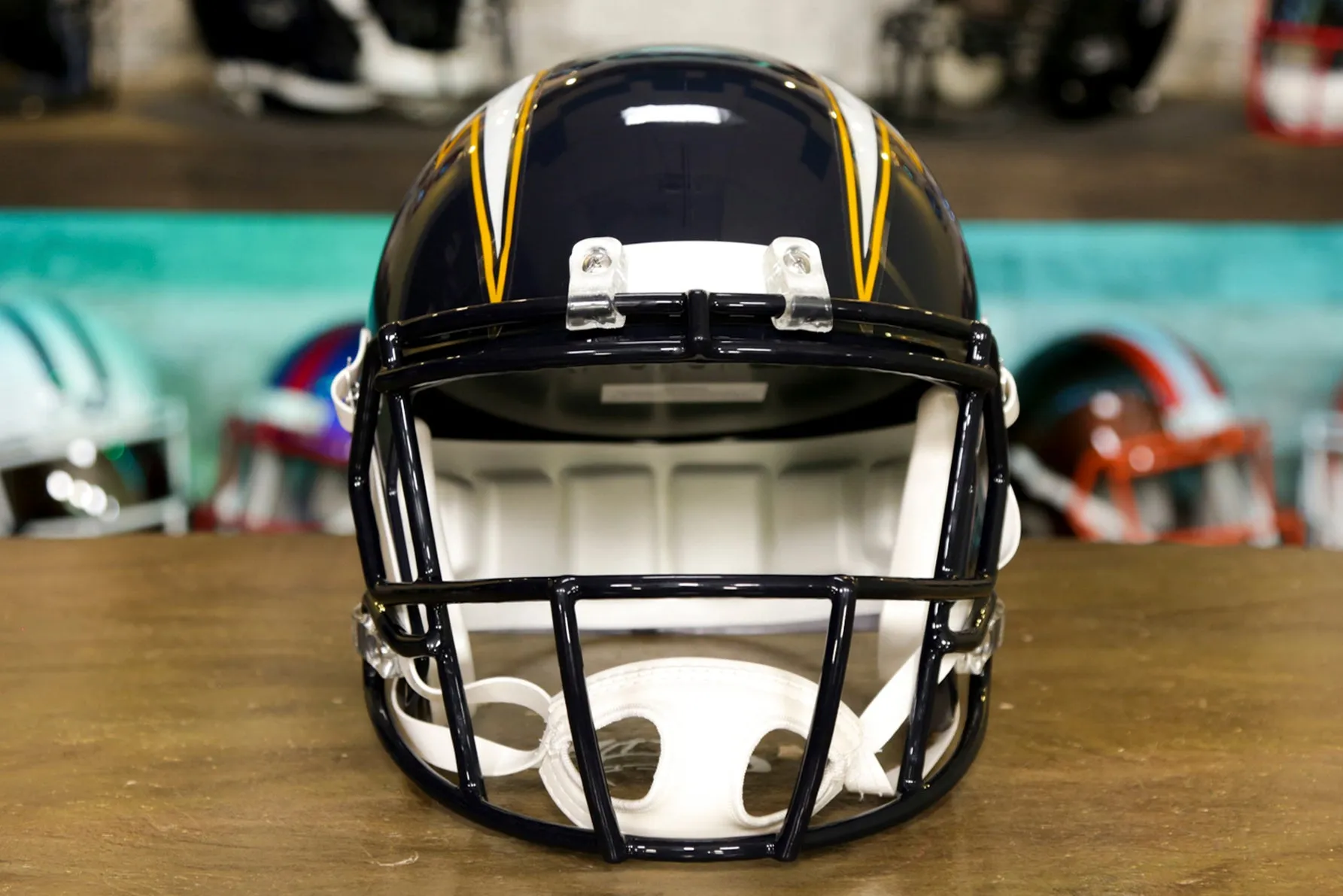 Los Angeles Chargers Riddell Speed Display Helmet - 1988-2006 Throwback