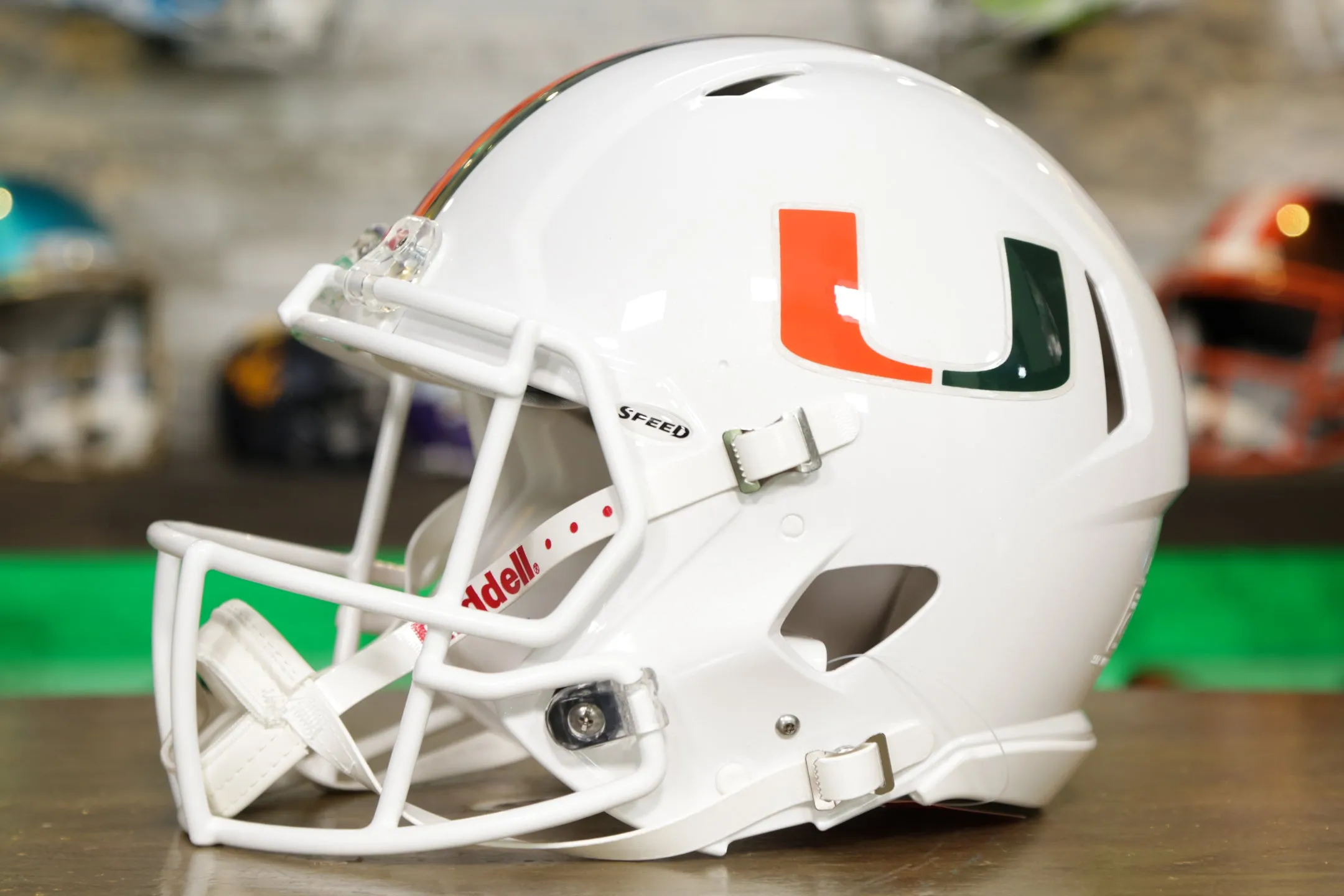 Miami Hurricanes Riddell Speed Authentic Helmet