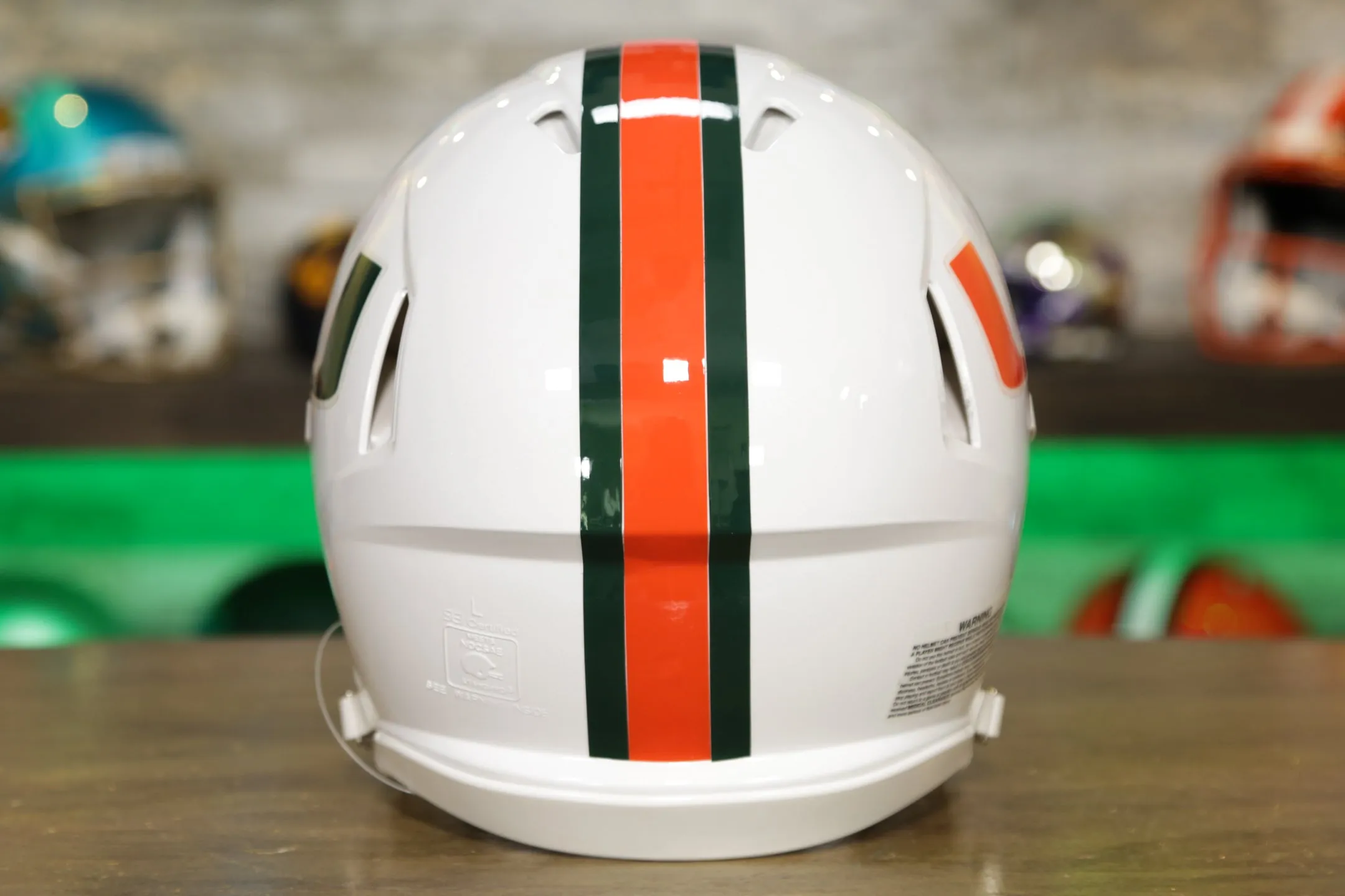 Miami Hurricanes Riddell Speed Authentic Helmet