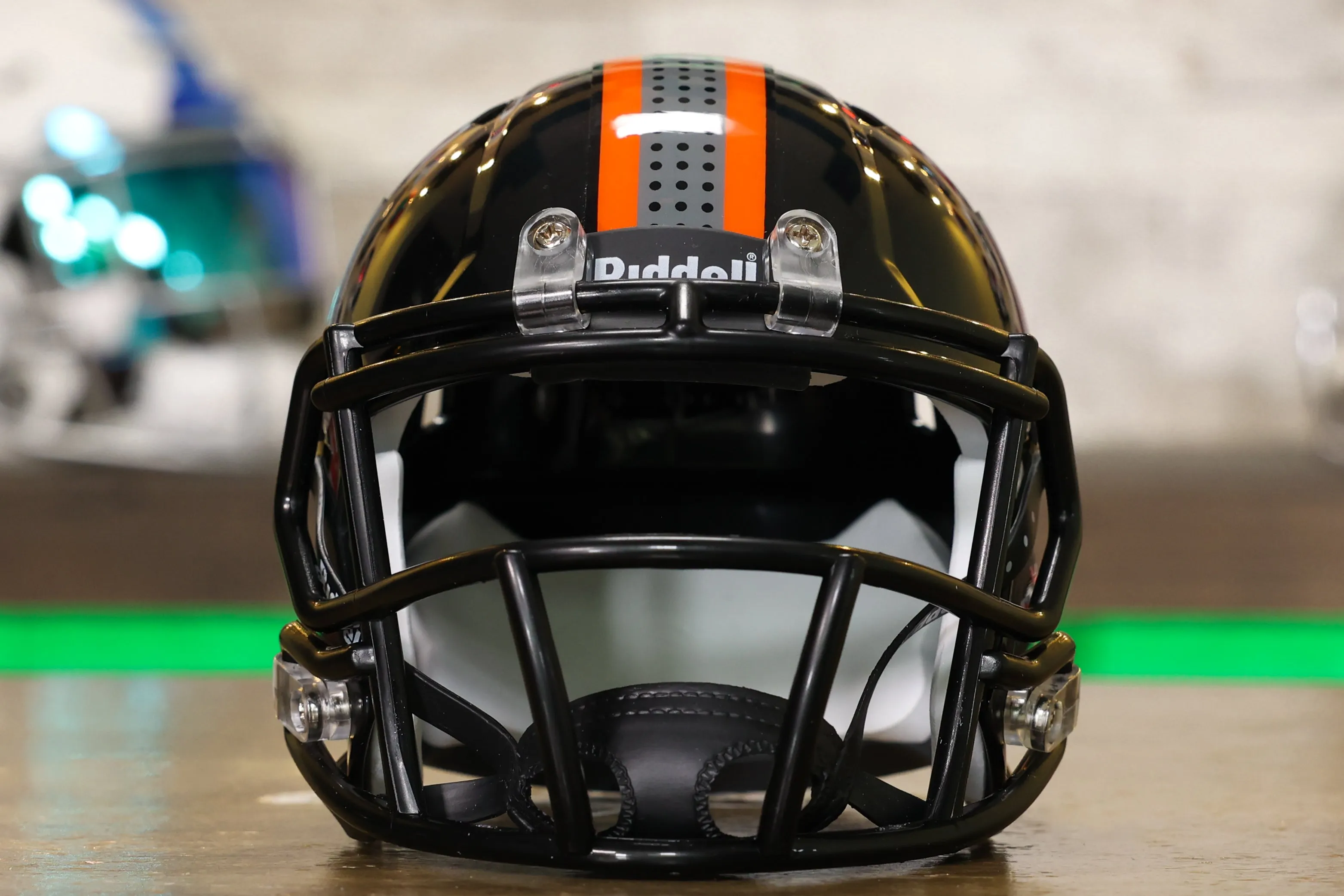 Miami Hurricanes Riddell Speed Mini Helmet - Gloss Black
