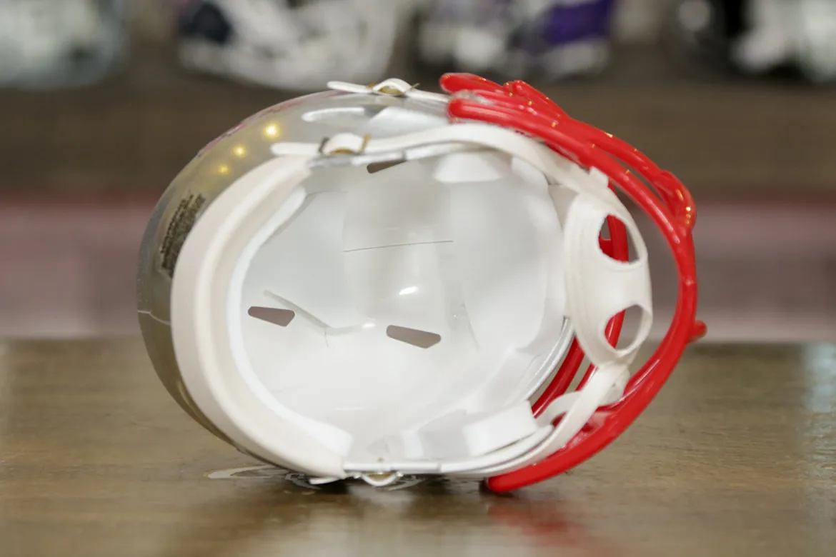New Mexico Lobos Riddell Speed Mini Helmet - Silver