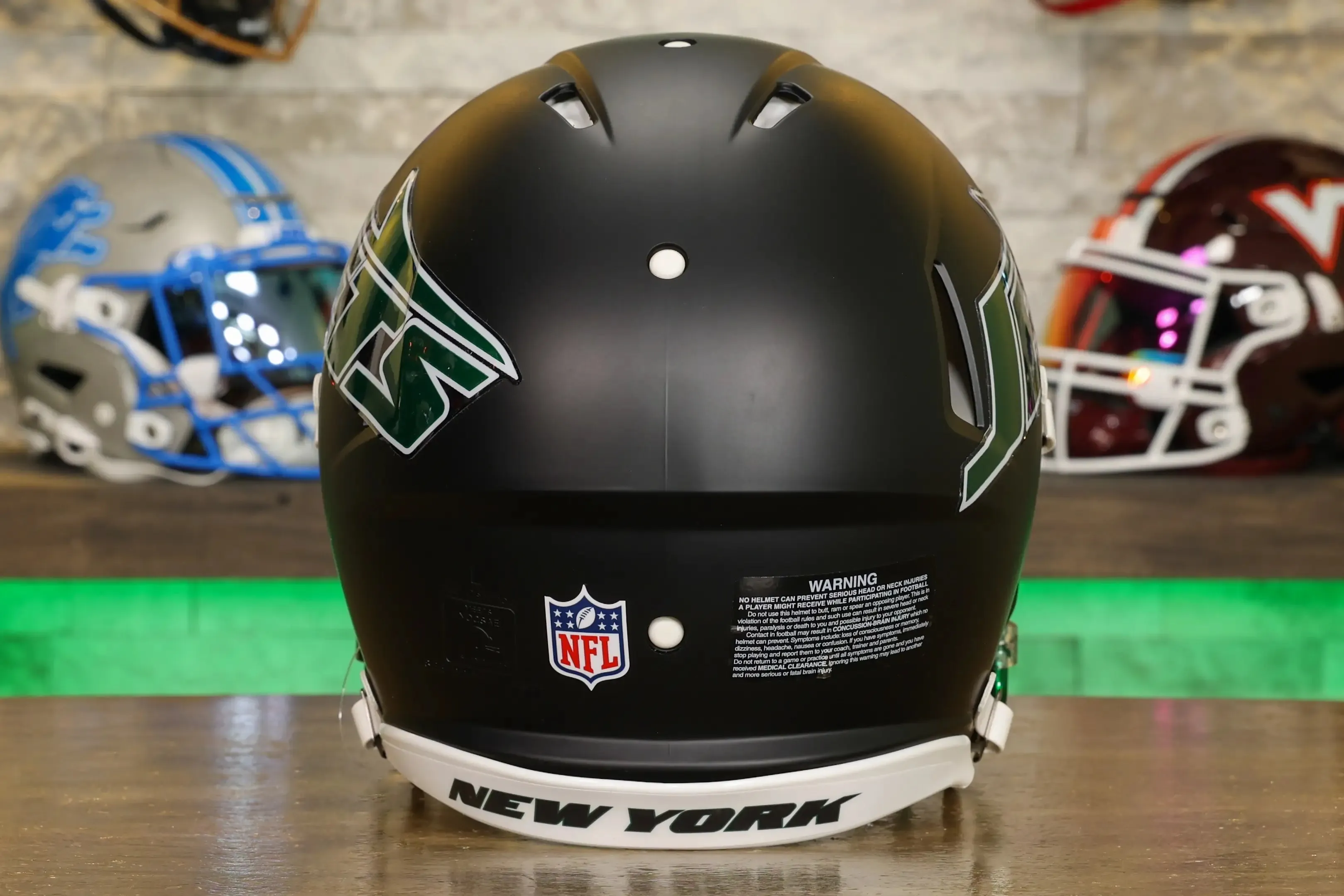 New York Jets Riddell Speed Authentic Helmet - Legacy Black Alternate