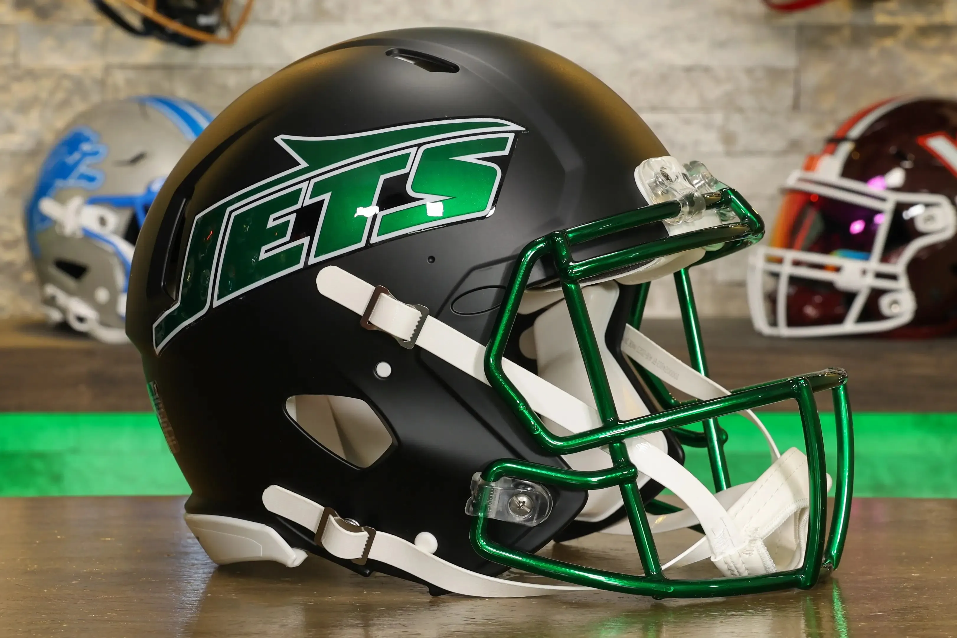 New York Jets Riddell Speed Authentic Helmet - Legacy Black Alternate