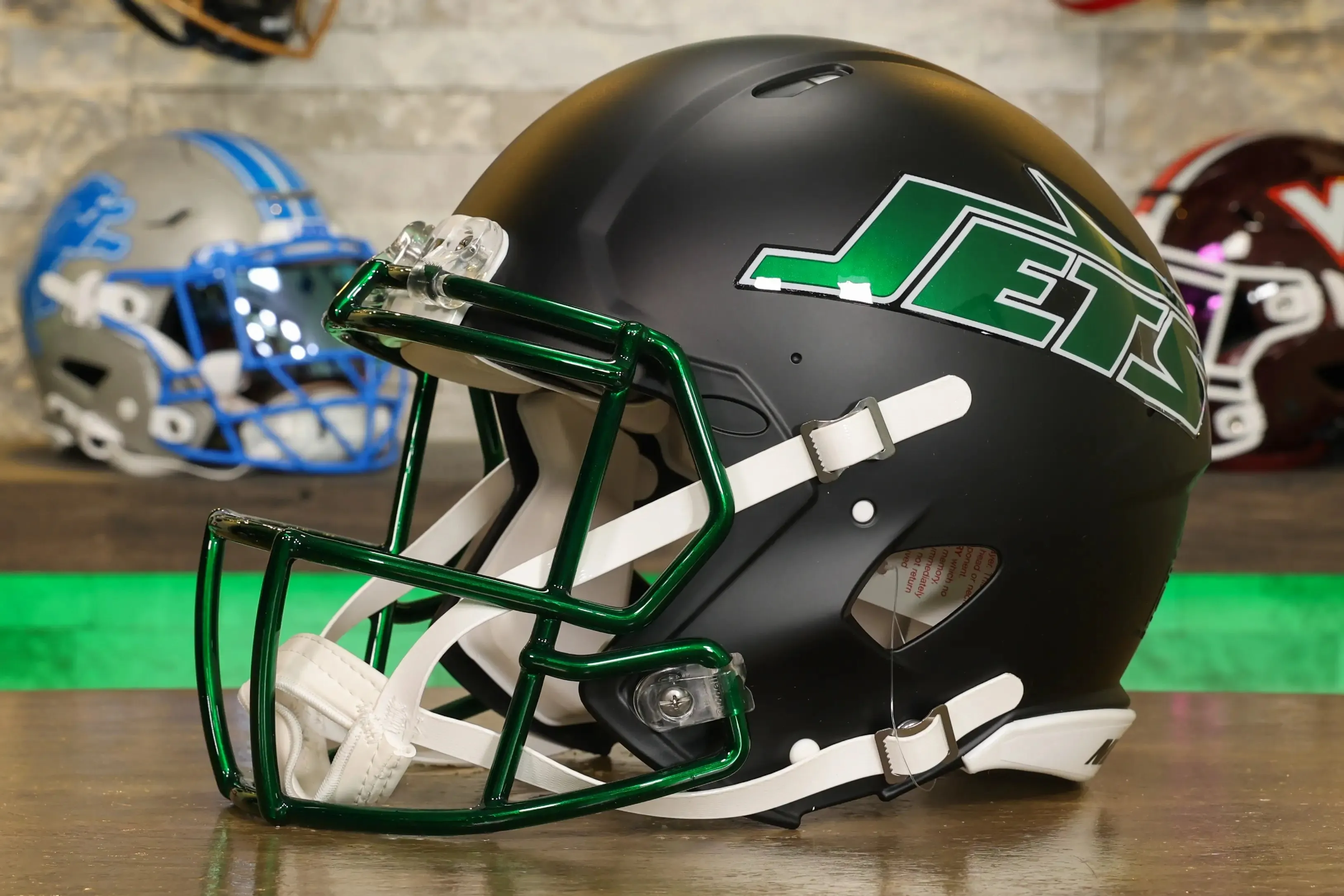 New York Jets Riddell Speed Authentic Helmet - Legacy Black Alternate