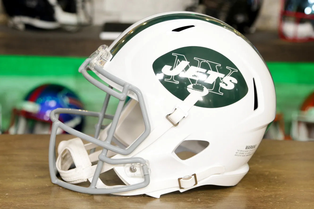 New York Jets Riddell Speed Display Helmet - 1965-1977 Throwback