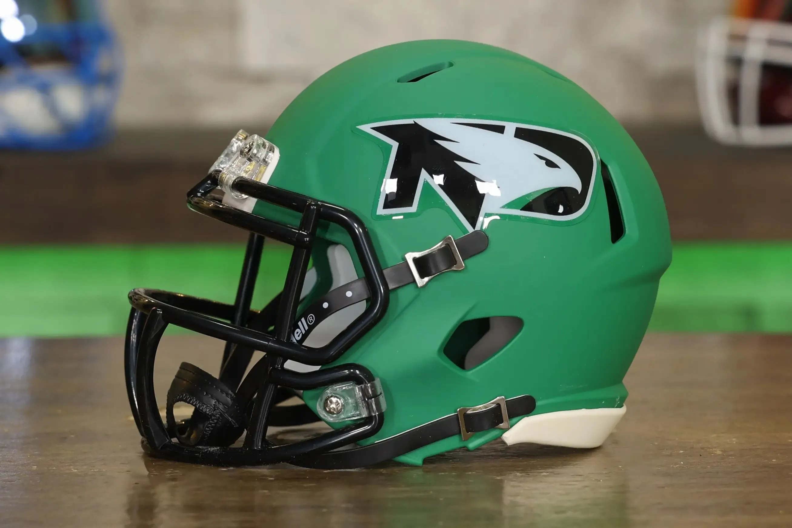 North Dakota Fighting Sioux Riddell Speed Mini Helmet - Flat Green