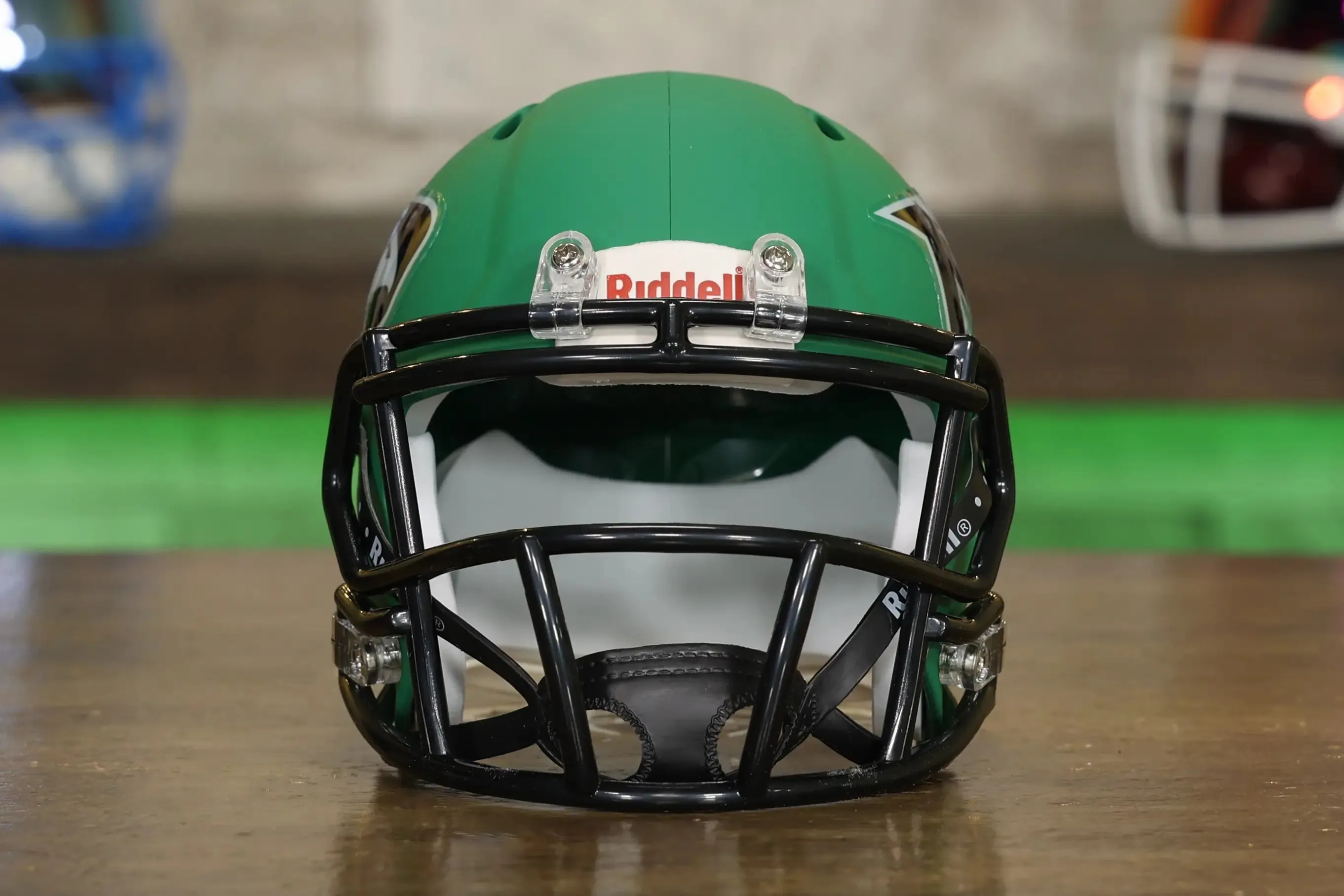 North Dakota Fighting Sioux Riddell Speed Mini Helmet - Flat Green