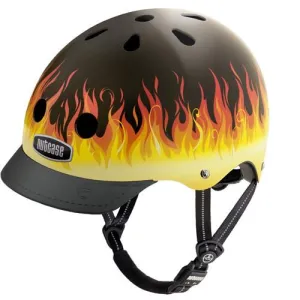 Nutcase Gen3 Urban Helmet - Ring of Fire Graphic - Black-Flames