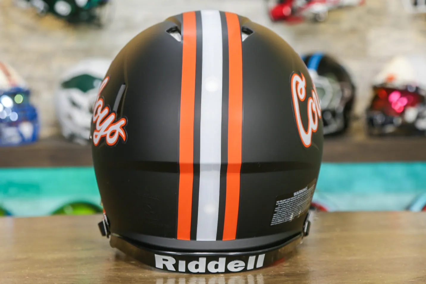 Oklahoma State Cowboys Riddell Speed Authentic Helmet - Matte Black