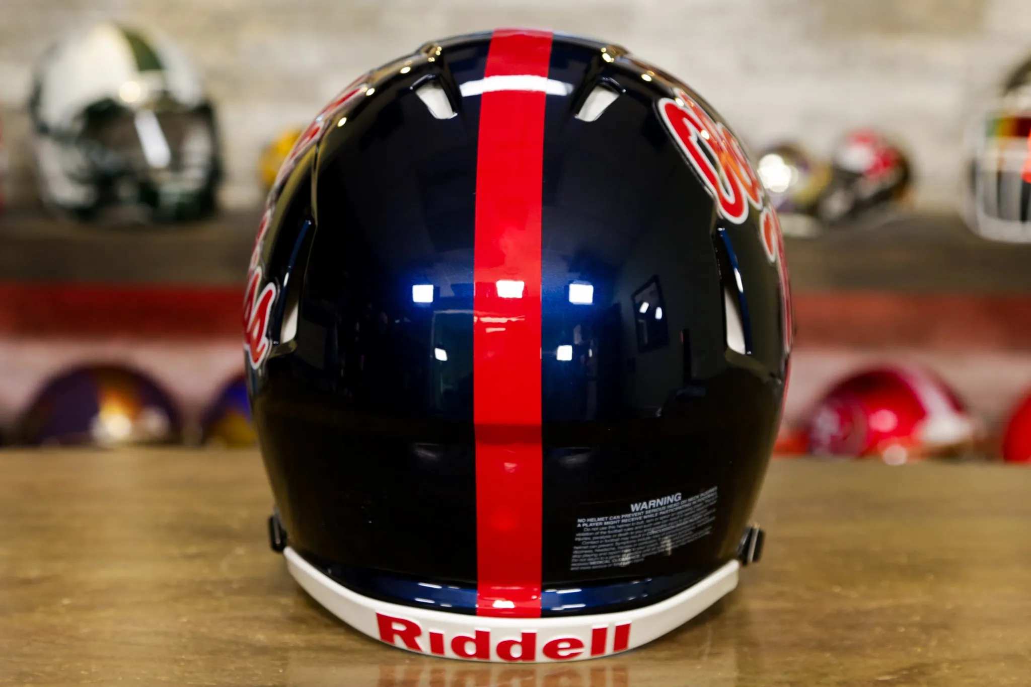 Ole Miss Rebels Riddell Speed Authentic Helmet - Navy