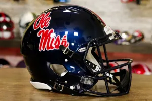 Ole Miss Rebels Riddell Speed Authentic Helmet - Navy