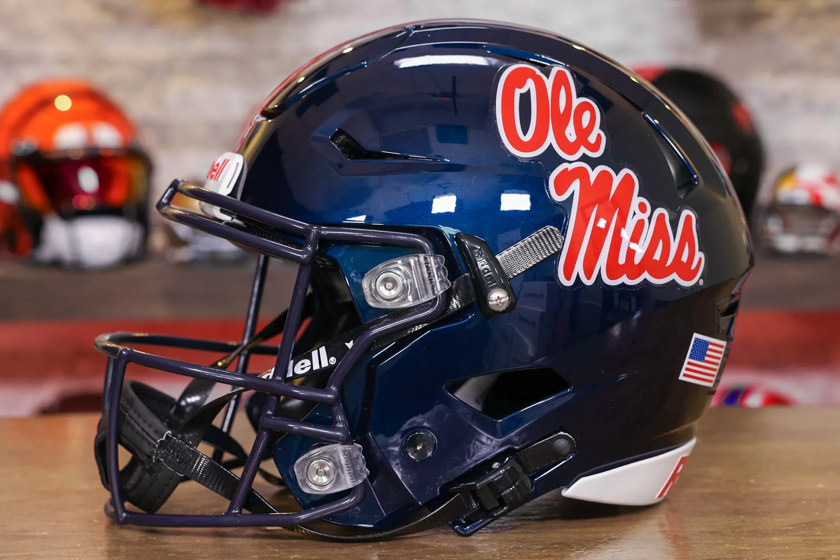 Ole Miss Rebels Riddell SpeedFlex Helmet - Navy