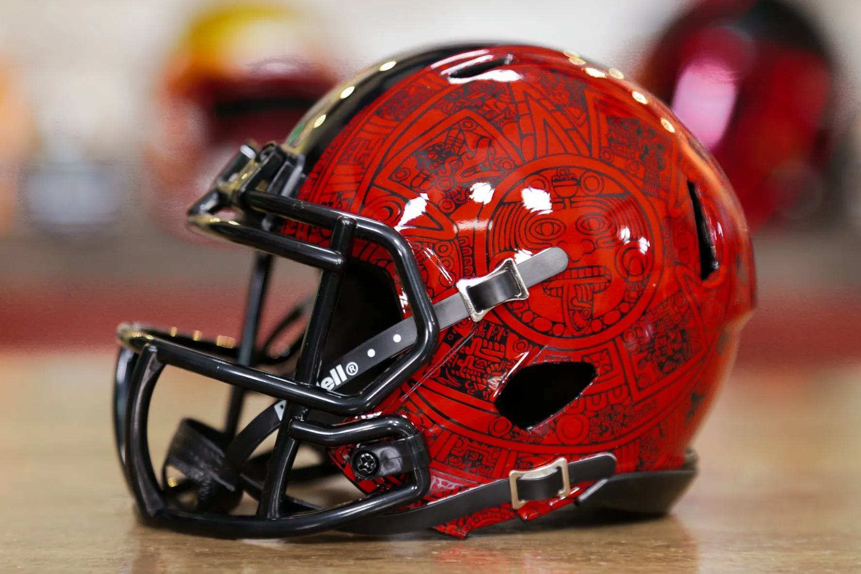 San Diego State Aztecs Riddell Speed Mini Helmet - Aztec Calendar
