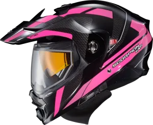 Scorpion EXO-AT960 Dual Sport Snow Helmet Hicks Pink Electric Shield