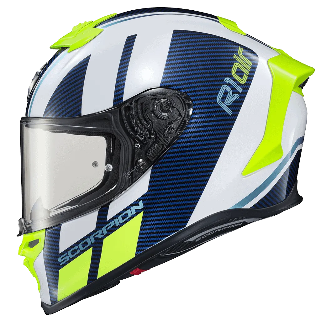 Scorpion EXO EXO-R1 Air Full Face Helmet Corpus White/Blue