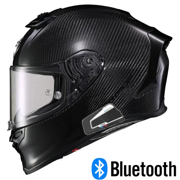 Scorpion EXO-R1 Air Full Face Bluetooth Helmet Carbon Gloss Black